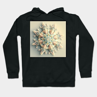 A Fractal Design in A Snowflake Motif Hoodie